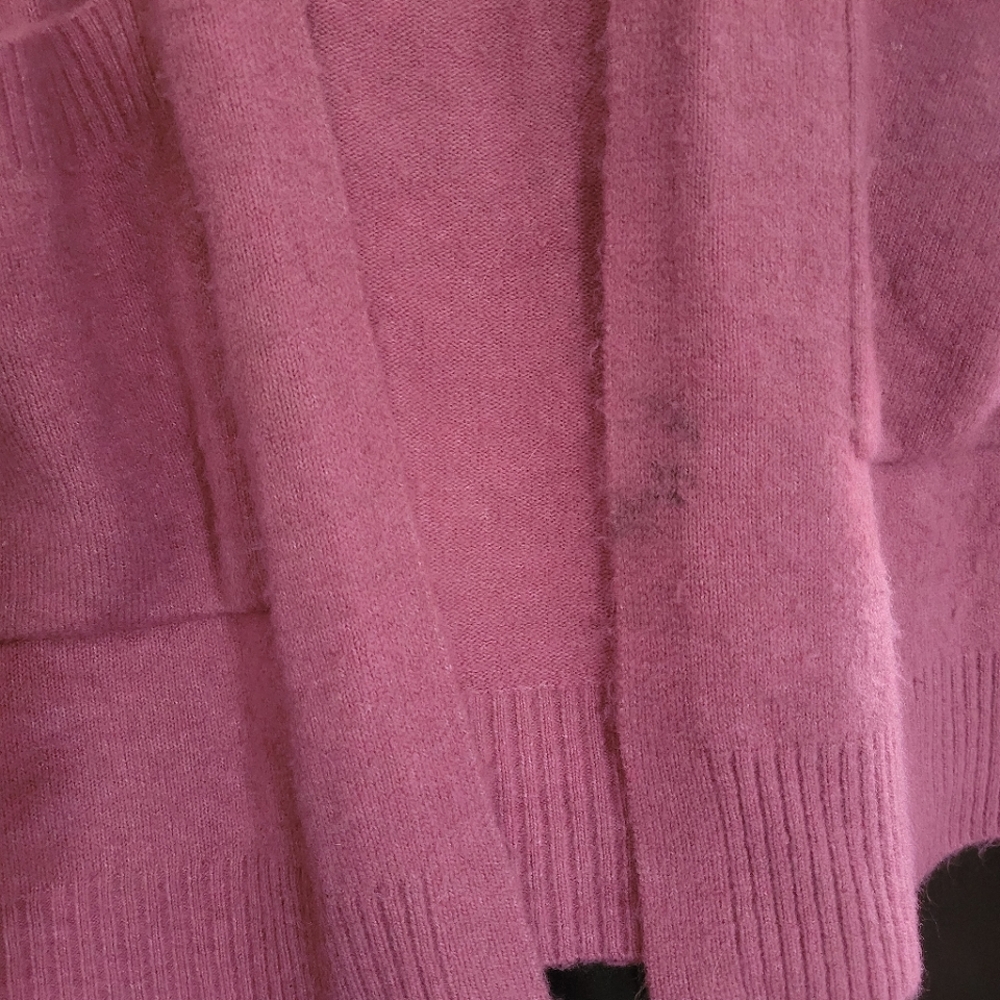 Pink long open sweater with pockets - Picture 4 of 4